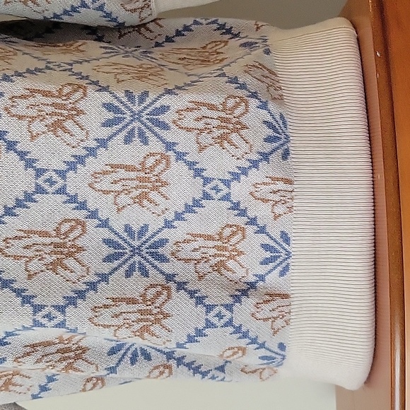 Simple Retro XS Ariana Iris Floral Patterned Knit Sweater - Picture 4 of 9